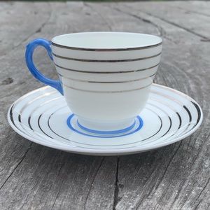 WEDGEWOOD BONE CHINA Striped Cup & Saucer no. S129
